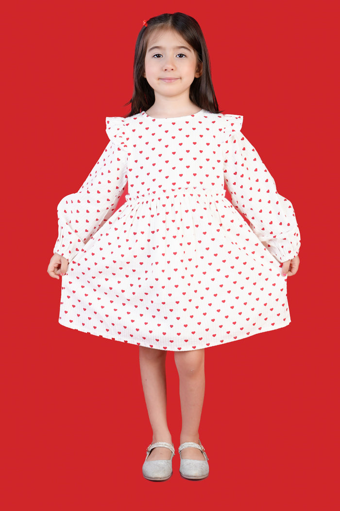 Cotton Textured Printed Dress