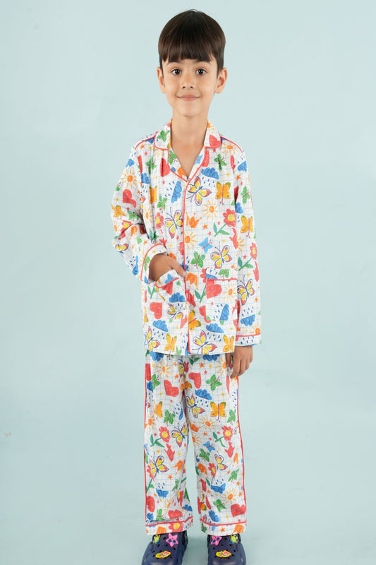 VIBRATANT COLOURFUL COTTON NIGHT SUIT UNISEX