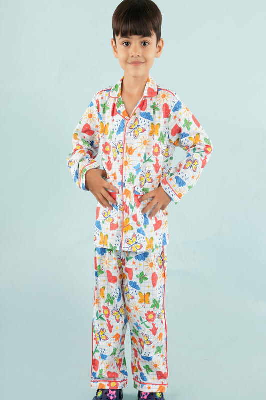 VIBRATANT COLOURFUL COTTON NIGHT SUIT UNISEX
