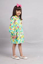 Green Shirt Dress for Girls