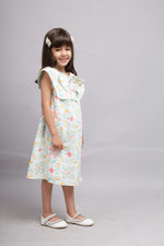 Multicolour Digital Print Double Collar Dress