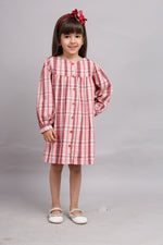 Multicolour Striped Full Sleeves Cotton Lurex Dress