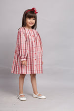 Multicolour Striped Full Sleeves Cotton Lurex Dress
