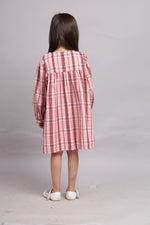 Multicolour Striped Full Sleeves Cotton Lurex Dress