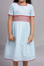 Light Blue Dress with waistband