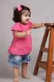 Hot Pink Side Frilled Top