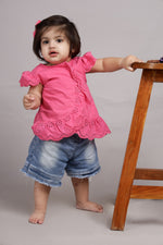 Hot Pink Side Frilled Top