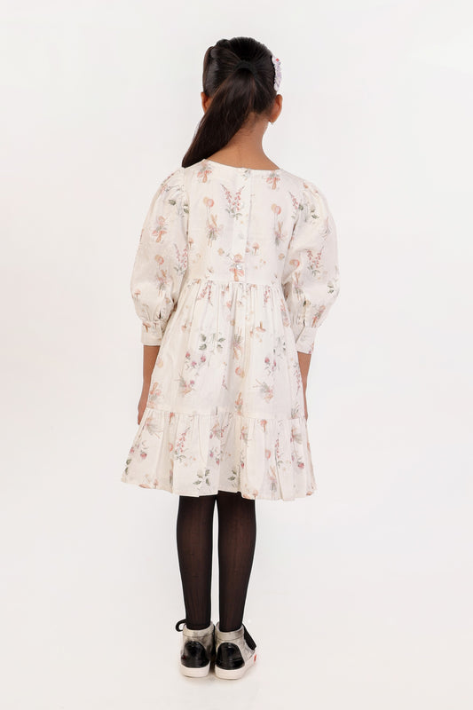 Floral Printed Full Sleeves Dress