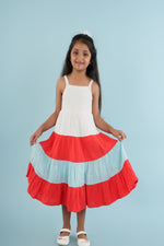 Pretty multi colour smoking one piece dress