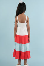 Pretty multi colour smoking one piece dress