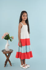 Pretty multi colour smoking one piece dress