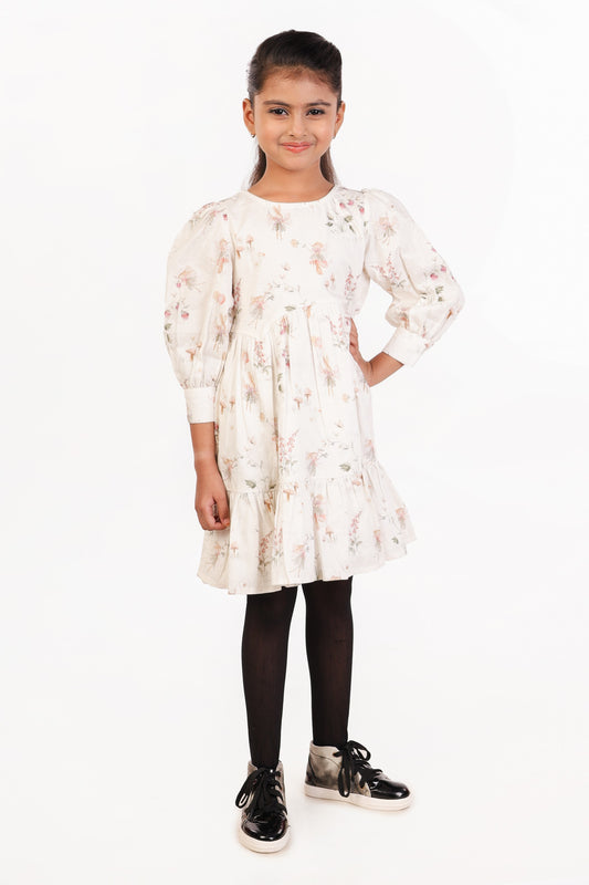 Floral Printed Full Sleeves Dress