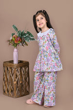 COTTON PRINTED COORD SET WITH LACE