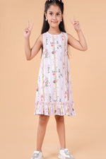 SUMMER COOL PRINTED PINK DRESS