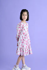 SUPER SOFT COTTON PRINTED FLOWER ONE PIECE DRESS