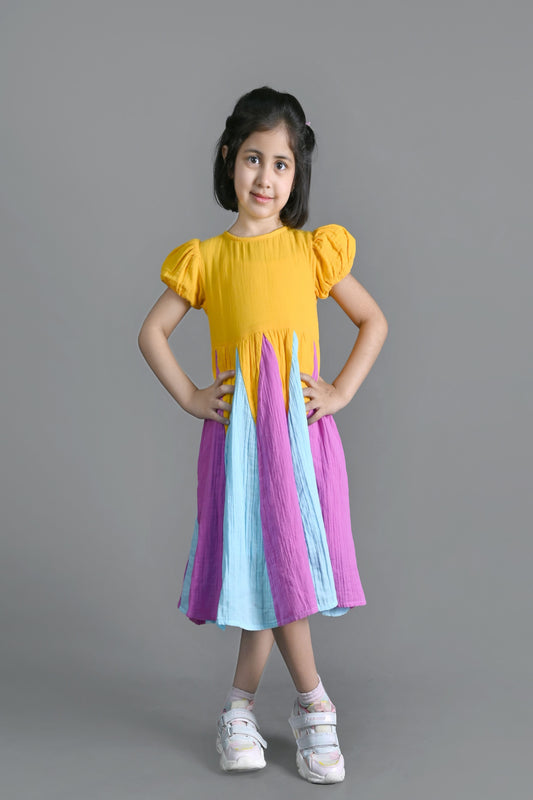 PURE COTTON COLOUR FULL DRESS