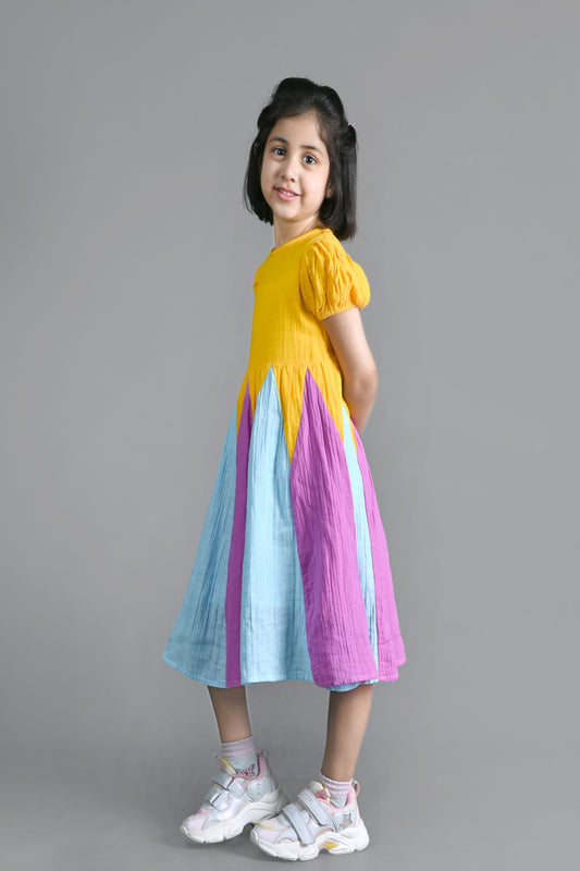 PURE COTTON COLOUR FULL DRESS