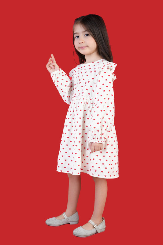 Cotton Textured Printed Dress