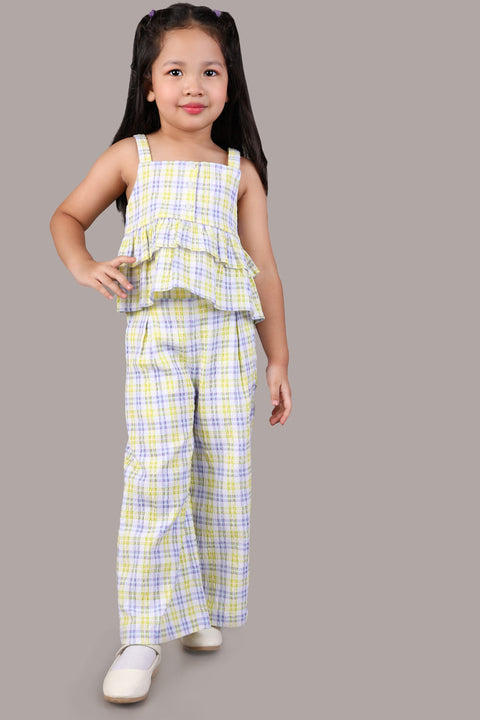 Yellow/Blue Check Co-ord Set
