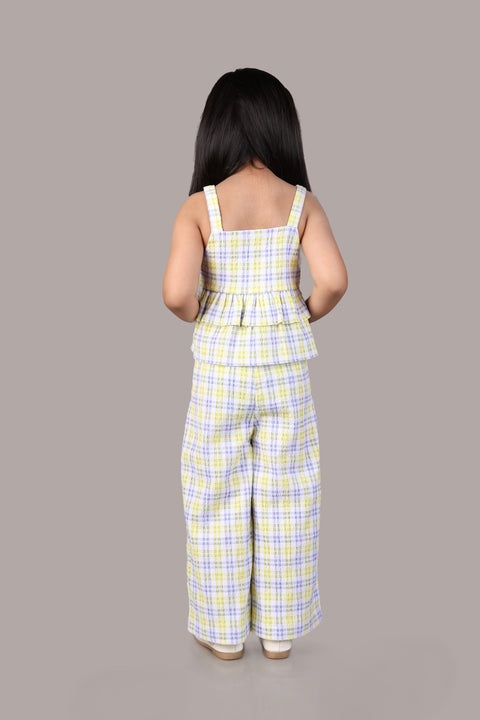 Yellow/Blue Check Co-ord Set