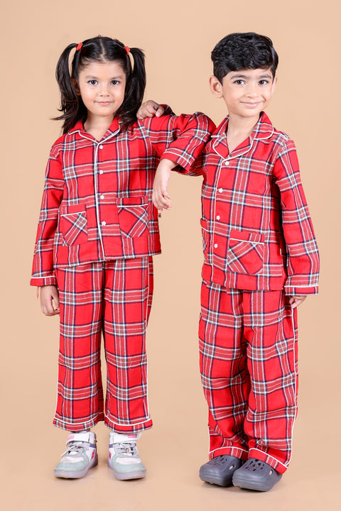 Scotish Checked Nightsuit