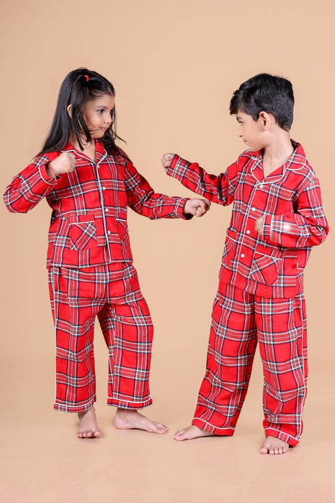 Scotish Checked Nightsuit