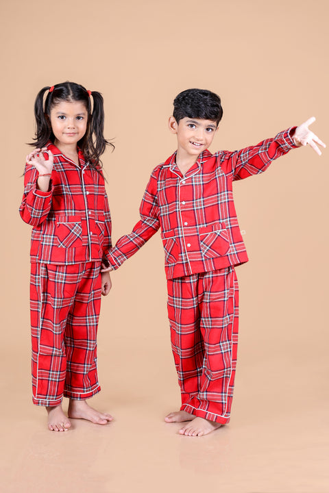 Scotish Checked Nightsuit