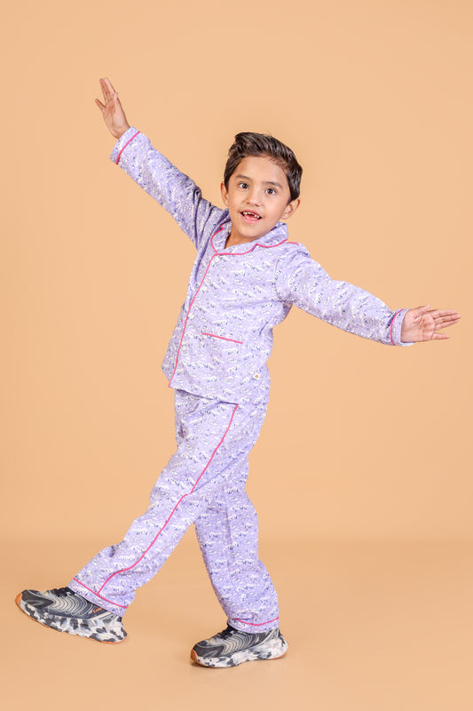 Lavender Playdate Themed Nightsuit