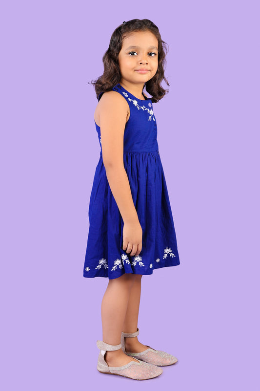 Royal Blue Back Cross Dress