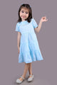 Cotton Dobby Dress-Blue