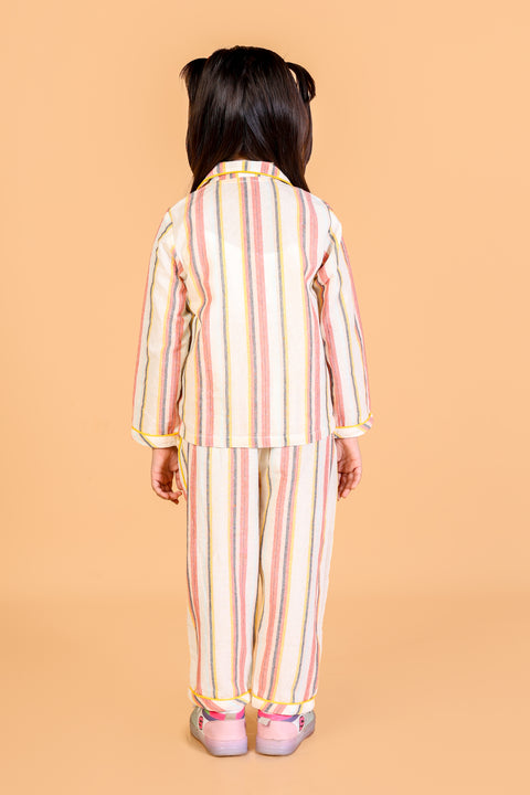 Multicolour Striped Nightsuit