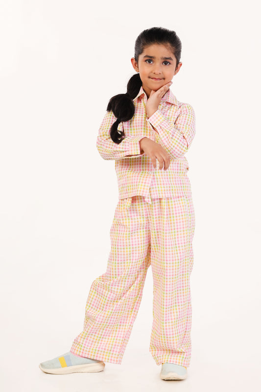 Multicolour Checkered Nightsuit