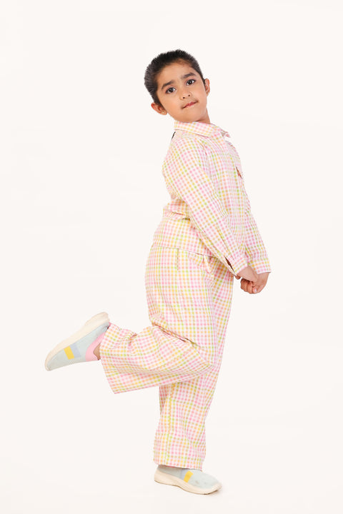 Multicolour Checkered Nightsuit