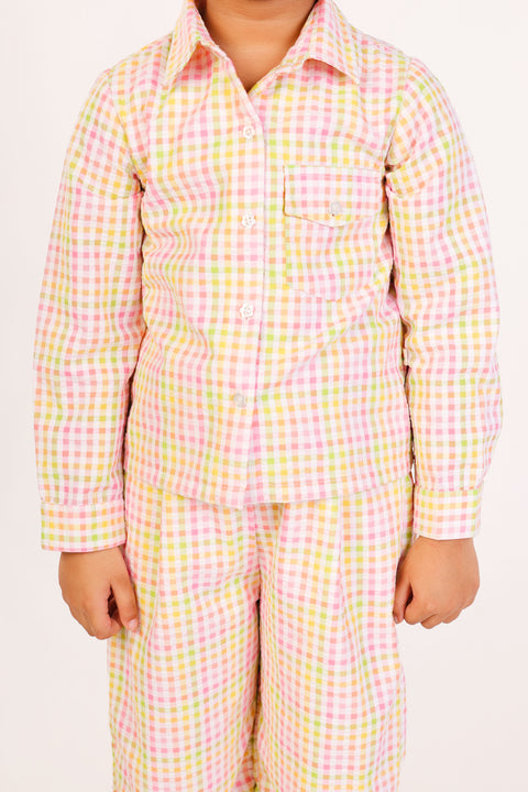 Multicolour Checkered Nightsuit