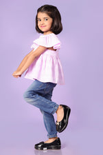 Pink/White Check Top for girls