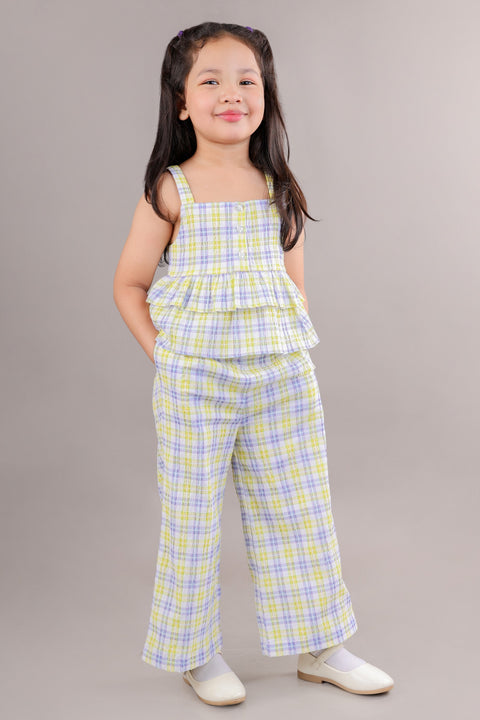 Yellow/Blue Check Co-ord Set