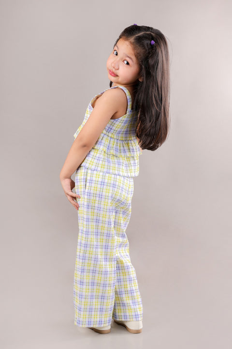 Yellow/Blue Check Co-ord Set