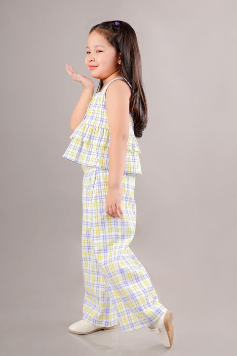 Yellow/Blue Check Co-ord Set