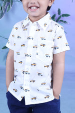Boys summer cool cotton printed shirt