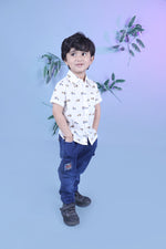 Boys summer cool cotton printed shirt