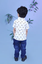 Boys summer cool cotton printed shirt