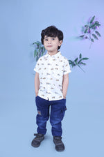 Boys summer cool cotton printed shirt