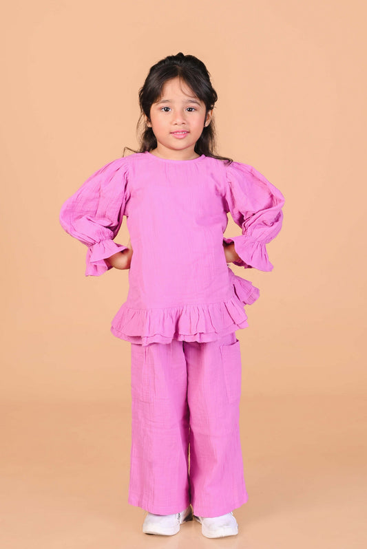 Pink Double Cloth Co-Ord Set
