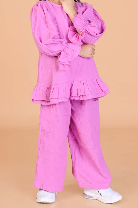 Pink Double Cloth Co-Ord Set