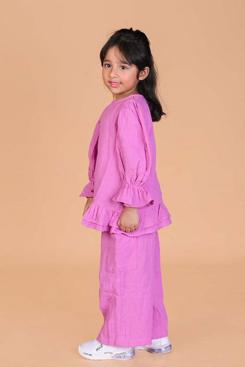 Pink Double Cloth Co-Ord Set