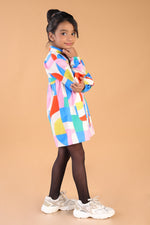 Multicolour Abstract Print Full Sleeves Dress